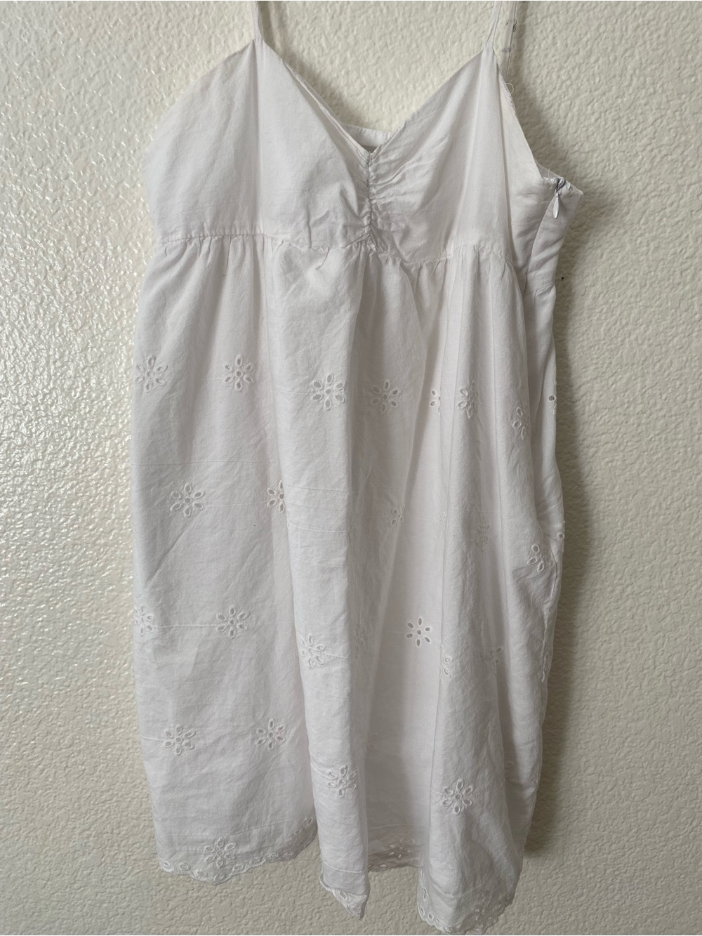 Love Tree White Eyelet Spaghetti Strap Top